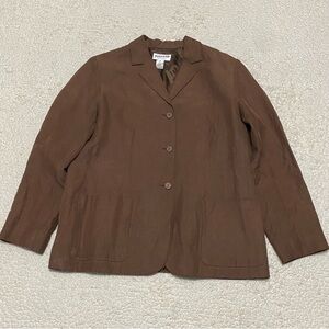 Pendleton Brown Button-Front Blazer Jacket